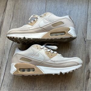 Nike Air Max Cream and Tan Sneakers